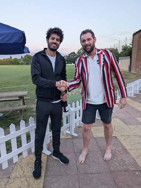 Player of the match presentations at Brondesbury