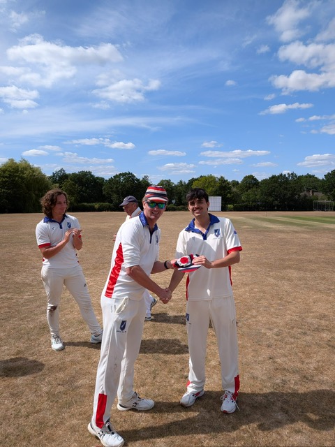 Jack Martin being awarded his Nottman Cap at Four Elms