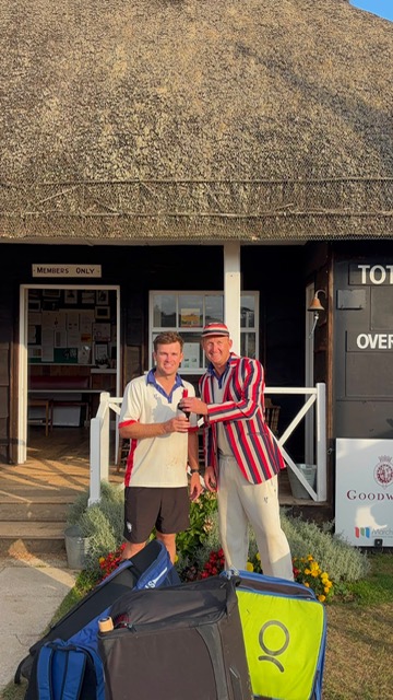 Debutant Archie Redfern, player of the day for LNZCC