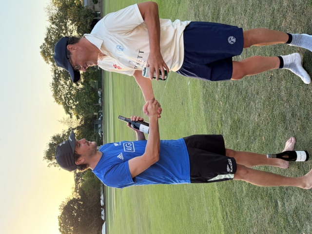 The two captains share a moment