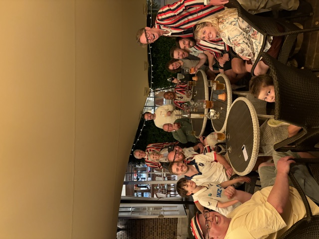 The party went deep into the night in the Rose Garden