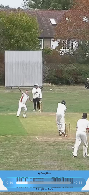 Action shot v Merton, streamed live